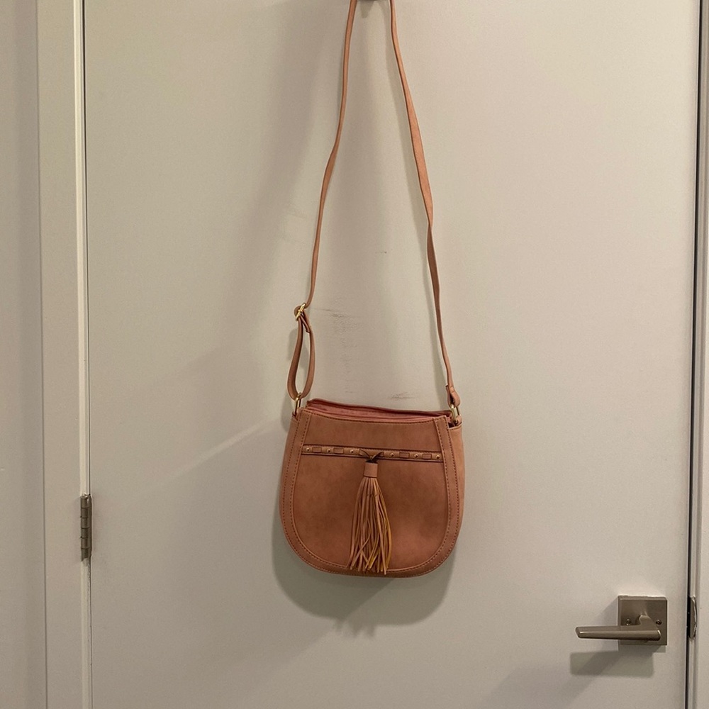 Pink cross body purse